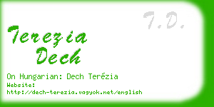 terezia dech business card